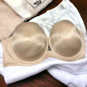 ASHLEY GRAHAM, Strapless Underwire, molded cup, Bra Beige/ nude 46H
